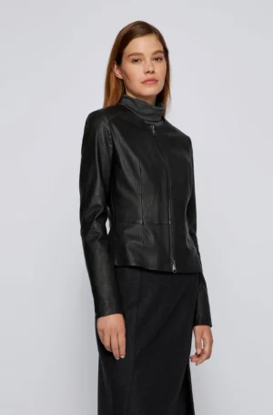 Black-Collarless-Leather-Jacket-Sleek-Slim-Fit-for-Women