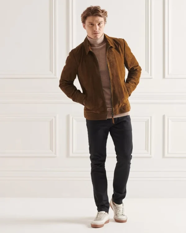 Premium Handmade Suede Leather Jackets Timeless Elegance for Men - Image 3