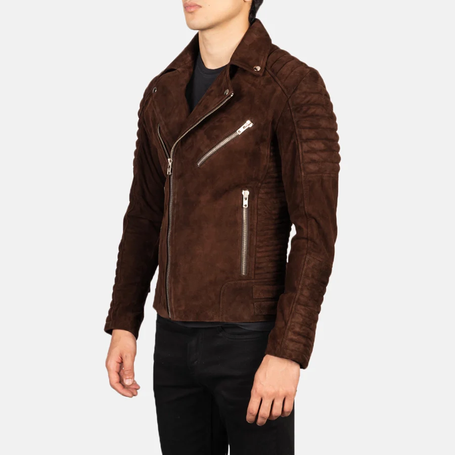 Armand Mocha Suede Biker Jacket 2