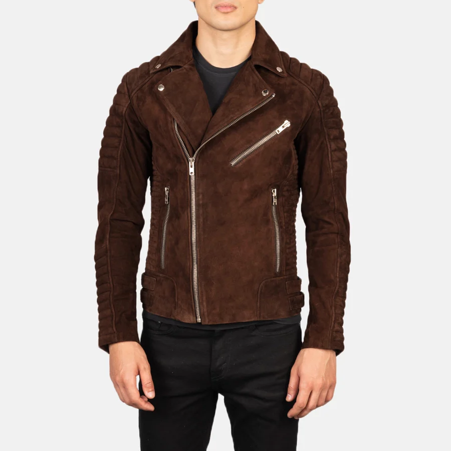 Armand Mocha Suede Biker Jacket 5