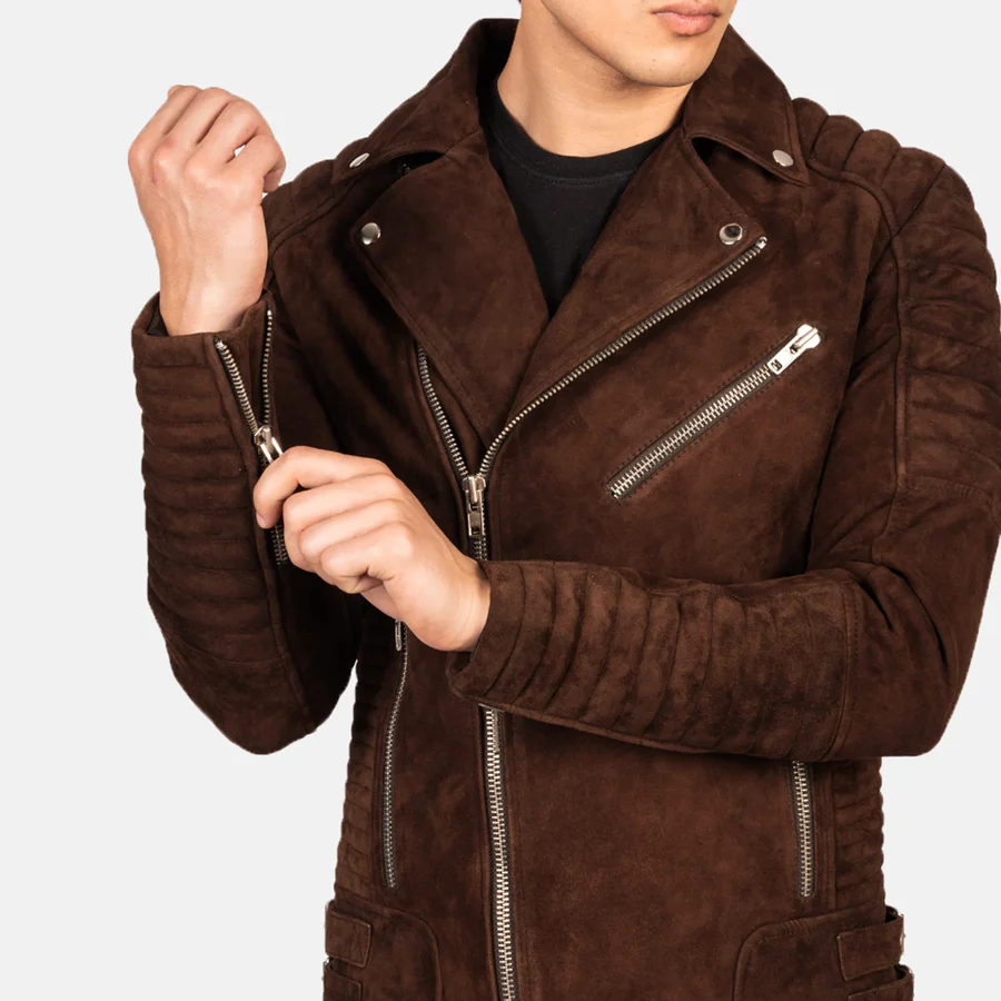 Armand Mocha Suede Biker Jacket 7