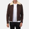 Coffner Brown Shearling Fur Jacket 1
