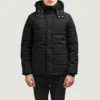 Men Black Hooded Down Puffer Jacket