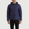 Men Tyler Blue Hooded Puffer Jacket 4