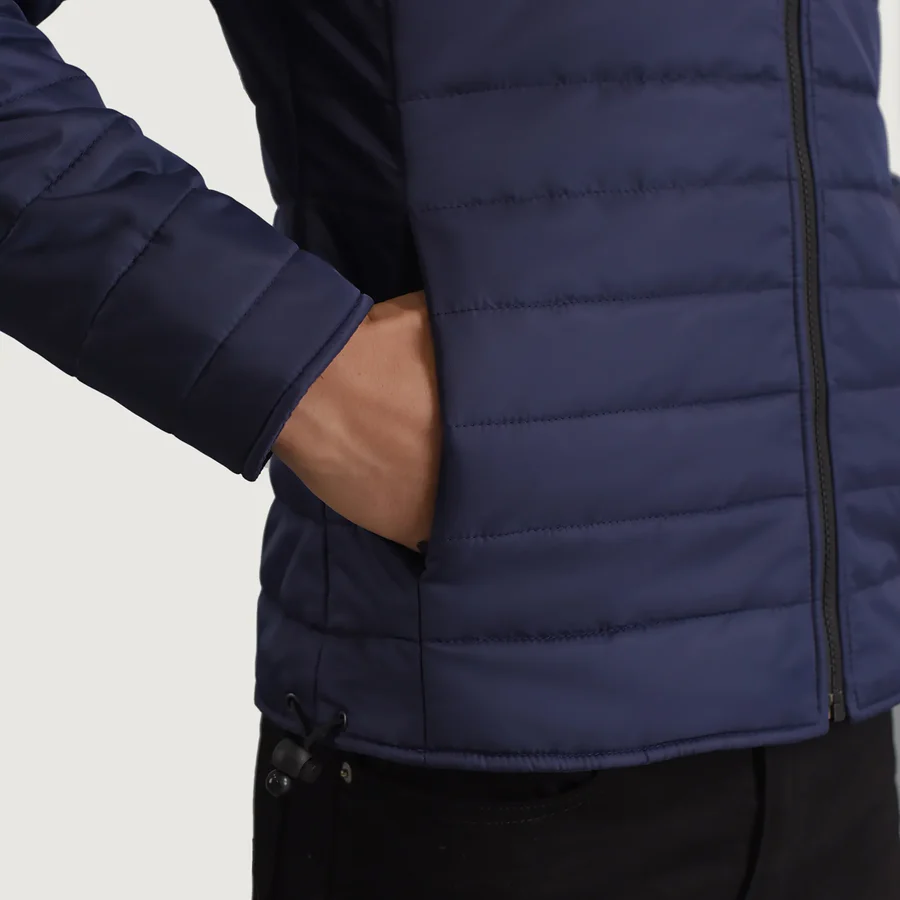 Men Tyler Blue Hooded Puffer Jacket 7