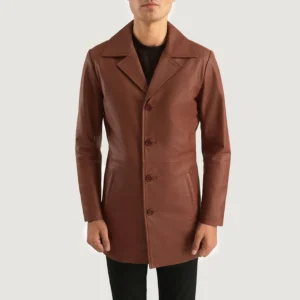 Men Classmith Brown Leather Coat
