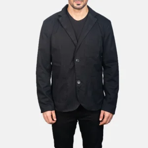 Men Cotton Borges Black Blazer