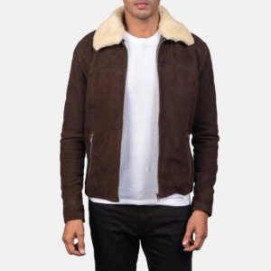 Men Brown Shearling Fur Jacket