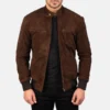 Sven Mocha Suede Bomber Jacket 1