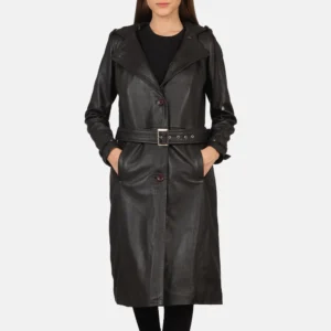 Luxe Hooded Brown Coat