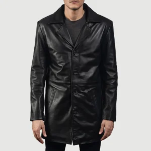 Men Classmith Black Leather Coat