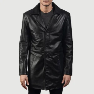 Men Classmith Black Leather Coat
